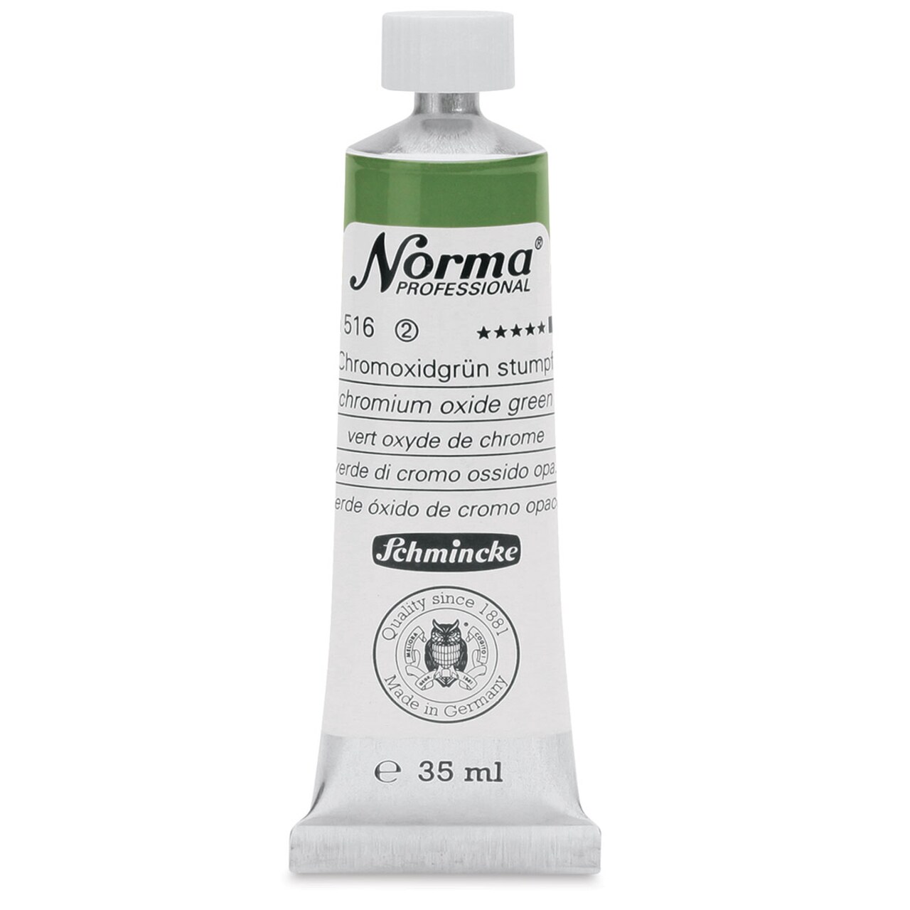 Schmincke Norma Professional Oil Paint - Chromium Oxide Green, 35 ml, Tube